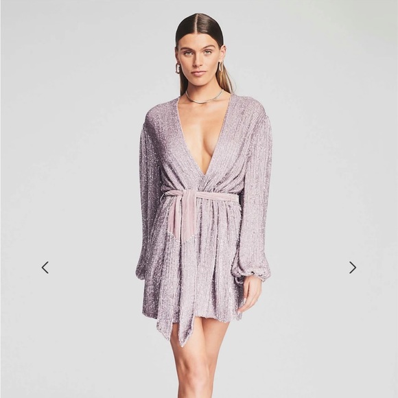 Retrofete GABRIELLE SEQUIN ROBE in dusty lilac - Picture 6 of 14